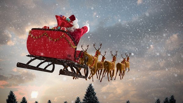 Santa sleigh night before christmas