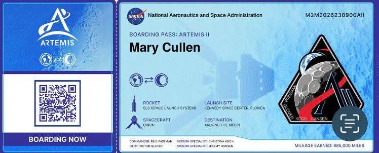Artemis II Mary Cullen